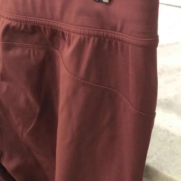 CRZ Yoga Joggers Mens Large Burgundy Pants Golf Running Pockets Athletic Travel - Picture 5 of 11